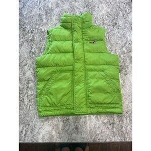 Y2K Hollister Lime Green Puffer Vest -  Size Small